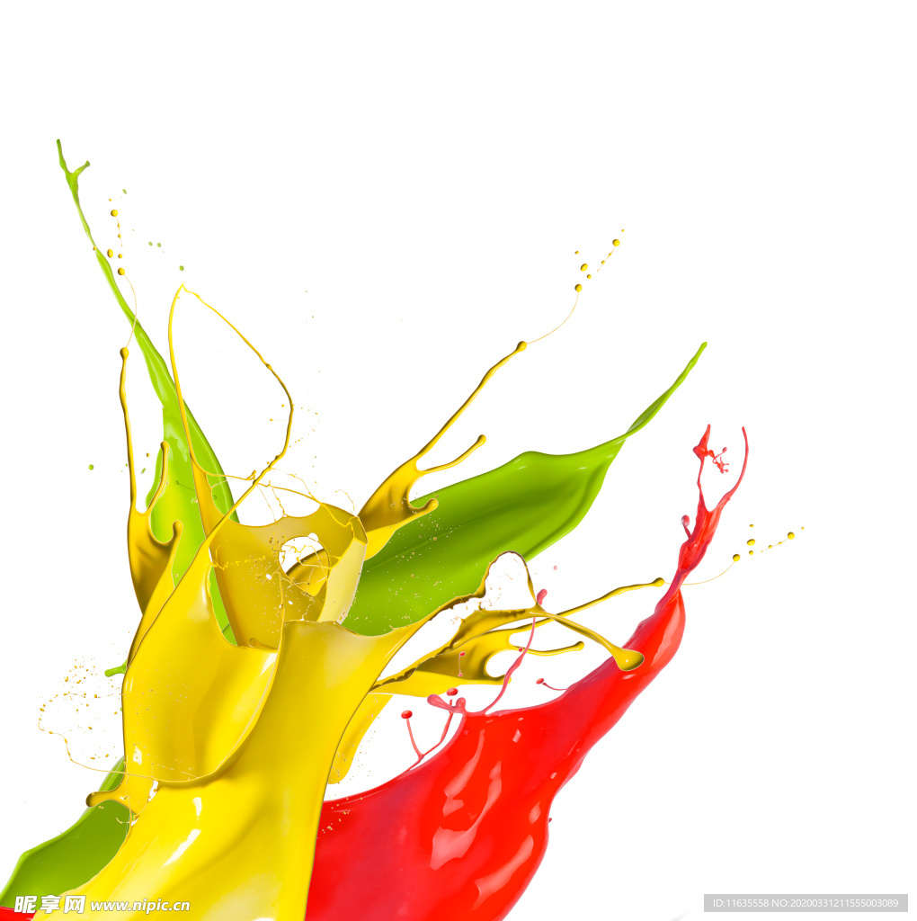 多彩油漆喷溅效果特写素材高清图