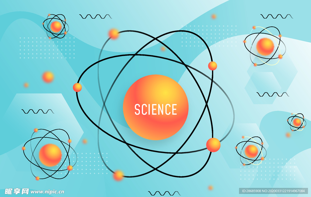 基因科技波浪多彩动感抽象背景