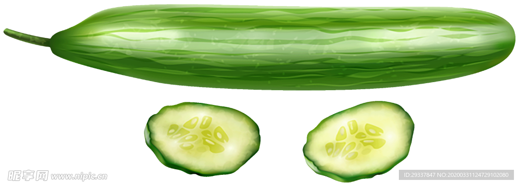 透明黄瓜png素材