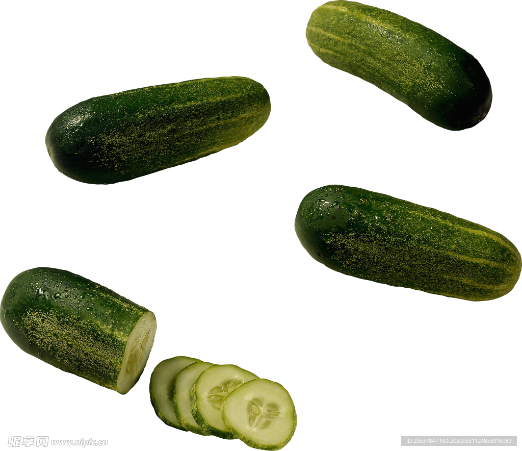 透明黄瓜png素材