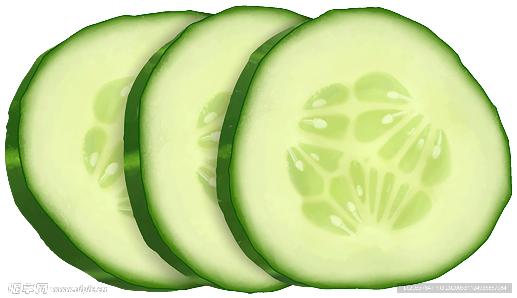 透明黄瓜png素材