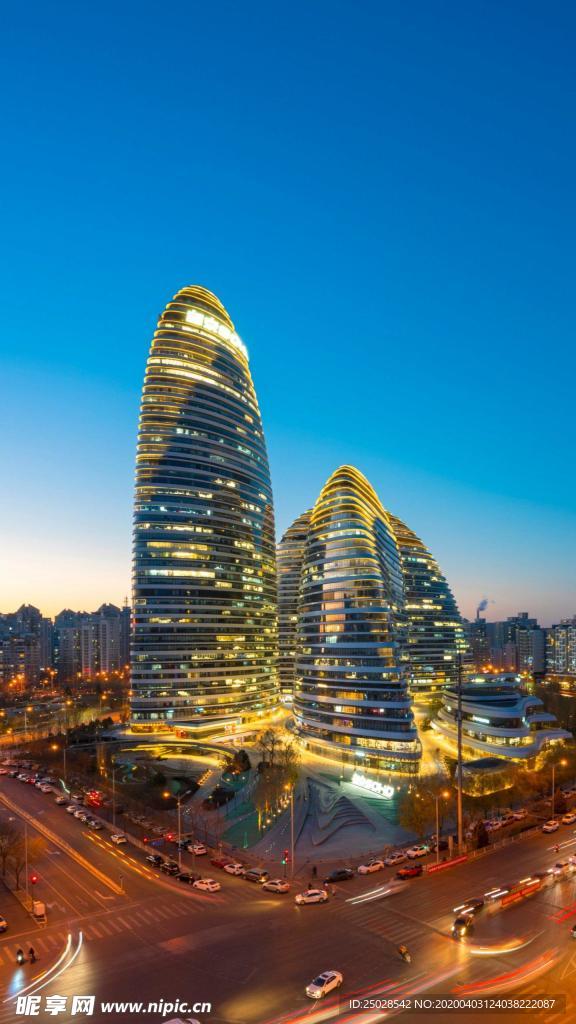 城市建筑夜景手机高清壁纸