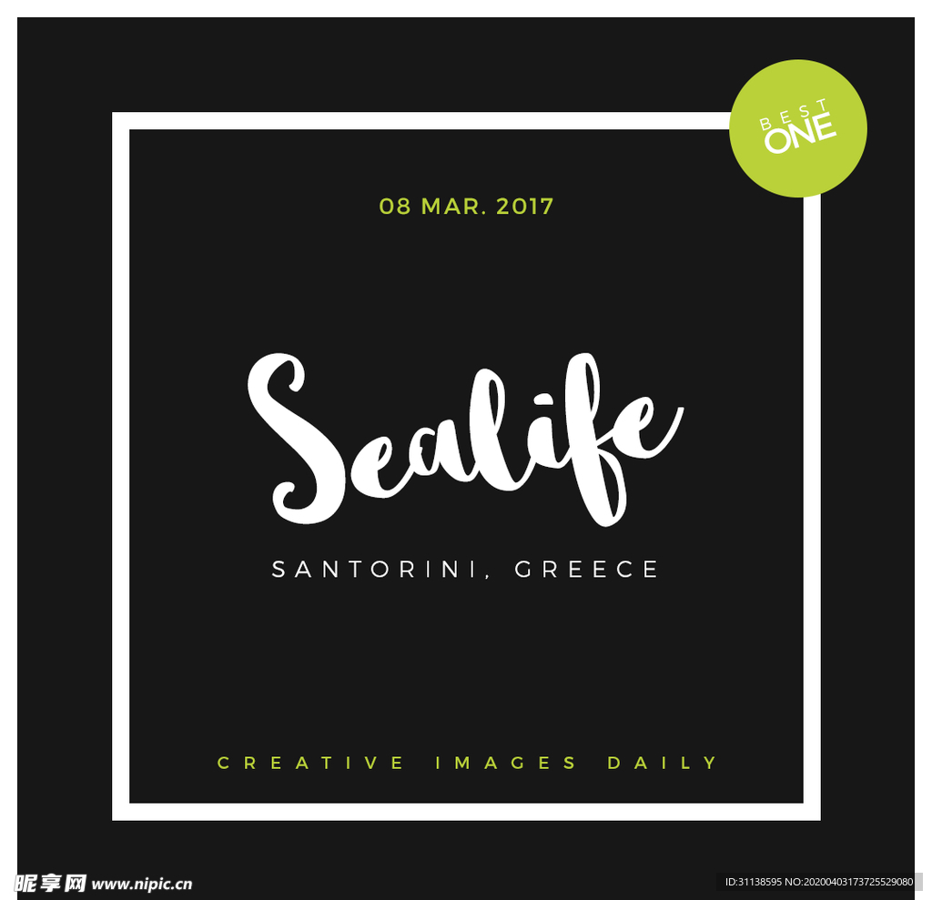 极简社交海报模板