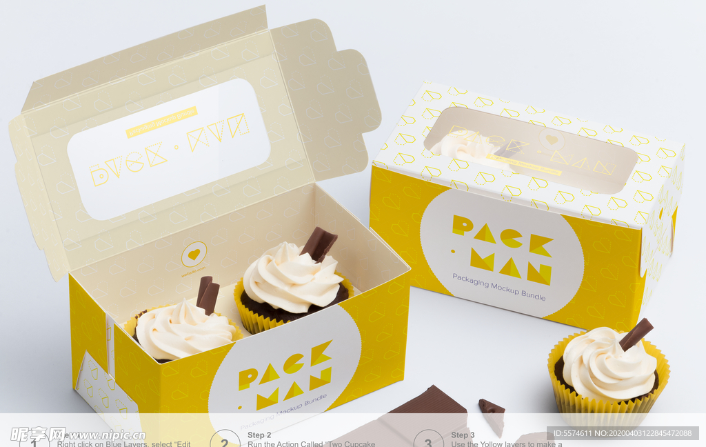 蛋糕盒包装样机
