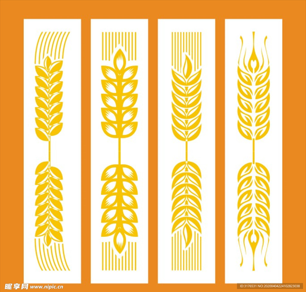 矢量麦穗橄榄枝