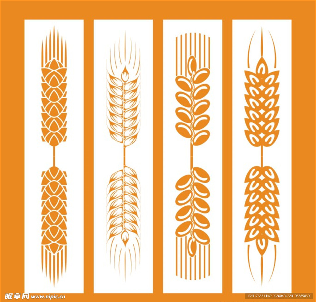 矢量麦穗橄榄枝