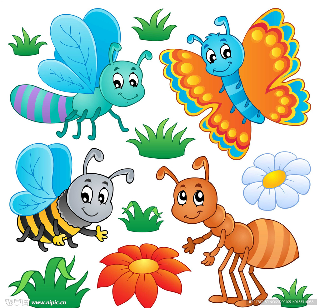 卡通昆虫