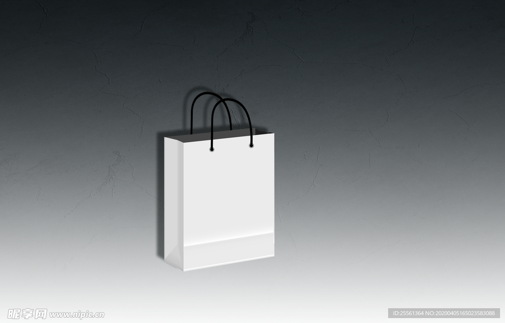 白色手提袋子样机