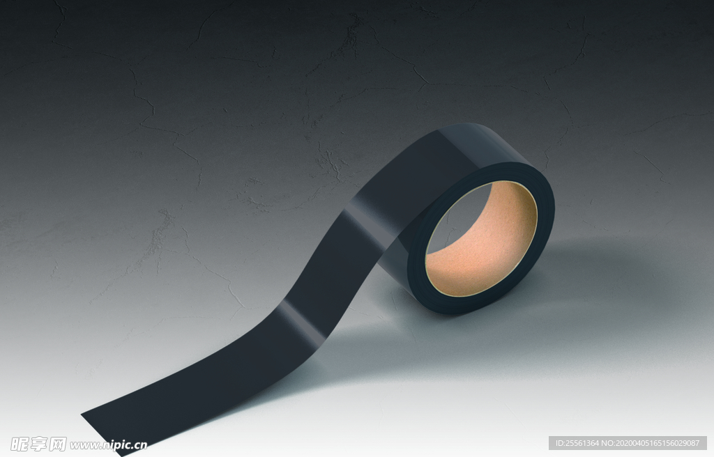 工作品牌广告黑色胶带样机