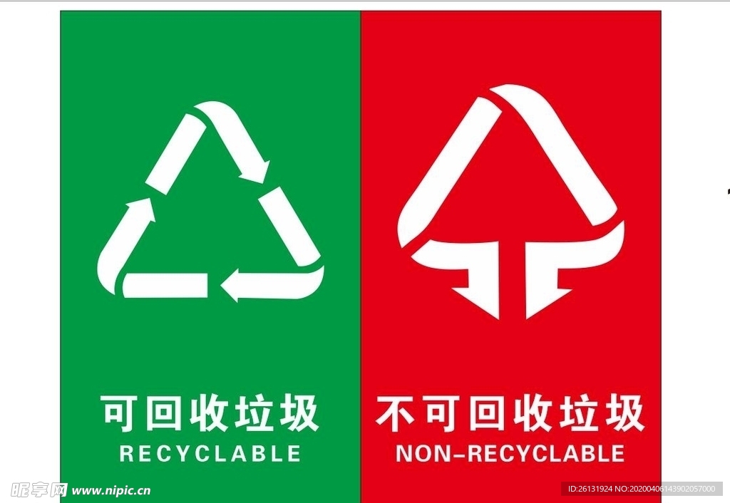 垃圾桶 标识 贴纸 环保