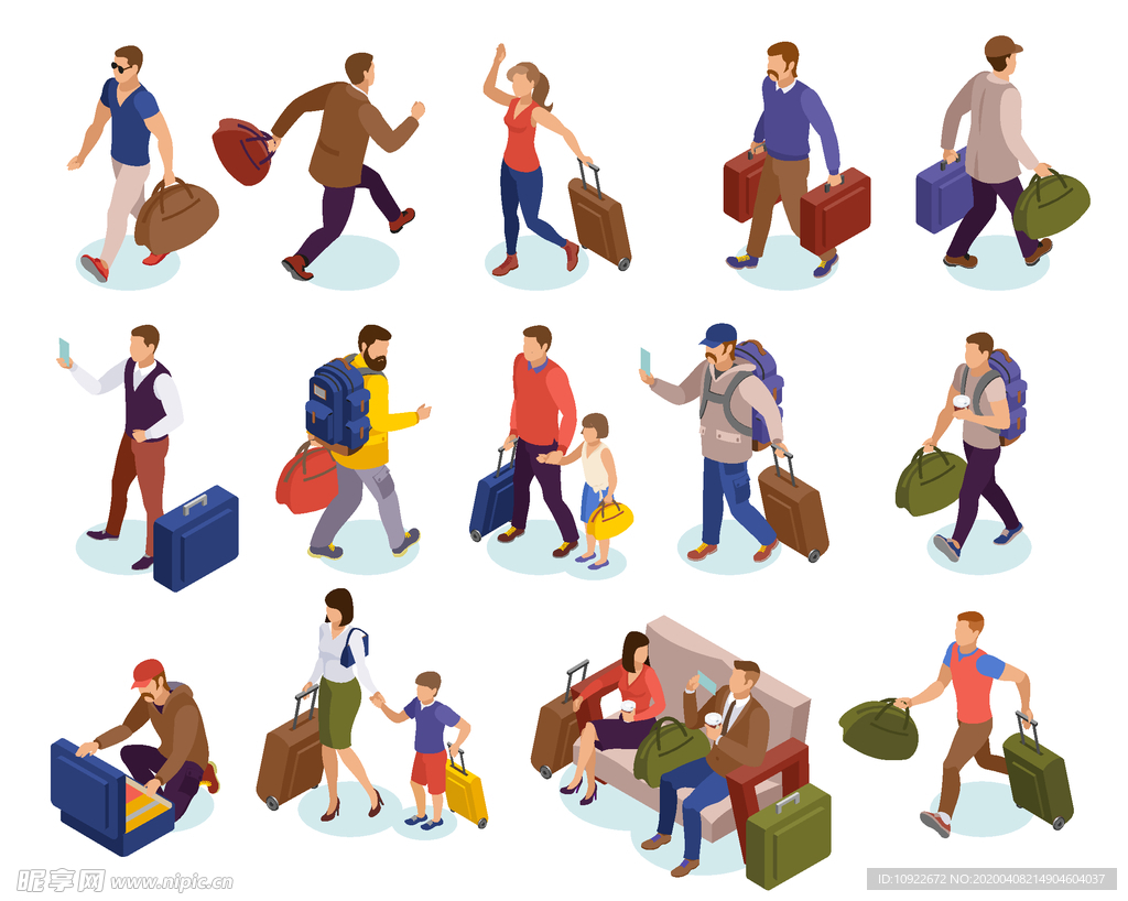 14款创意 拉旅行箱人物