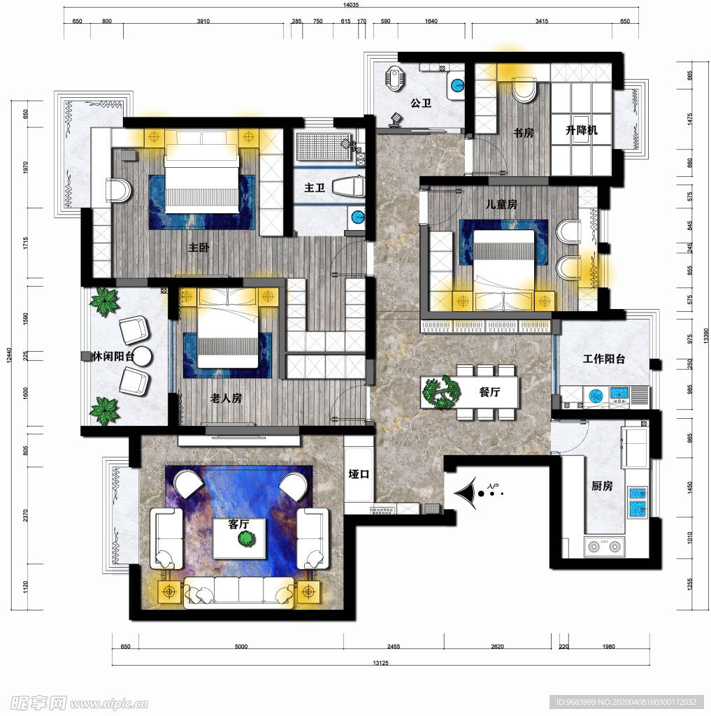 室内设计彩平图