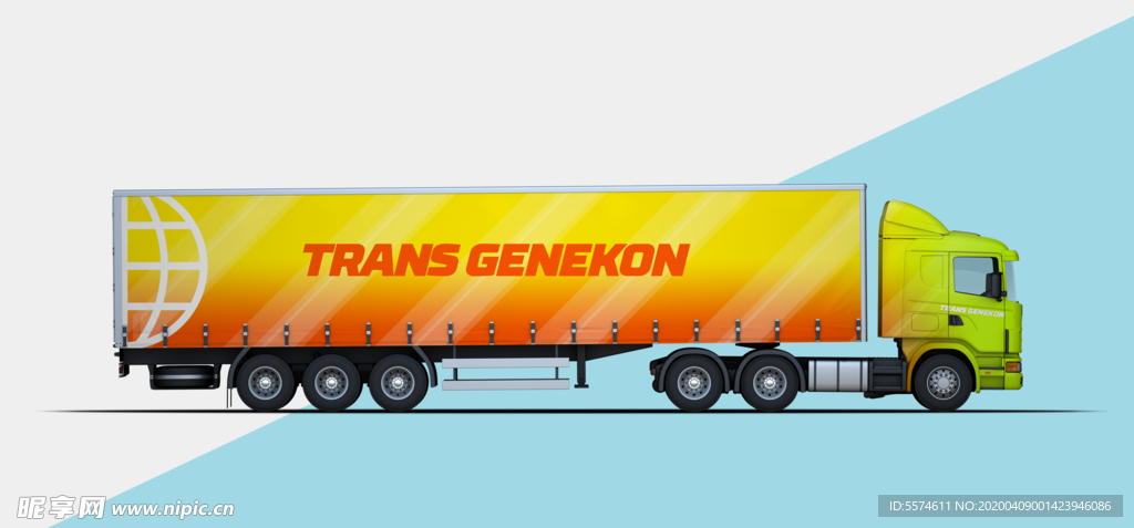 大车车身广告样机