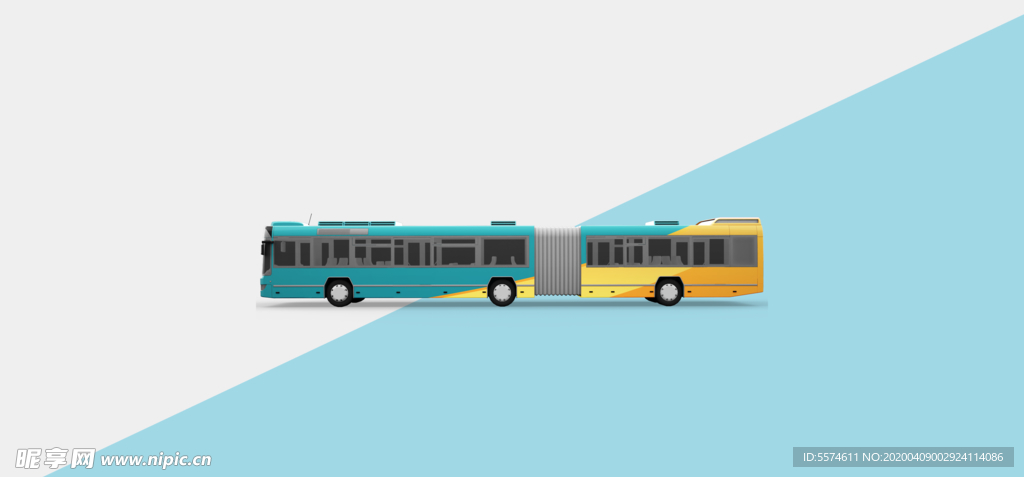 大巴车身广告样机