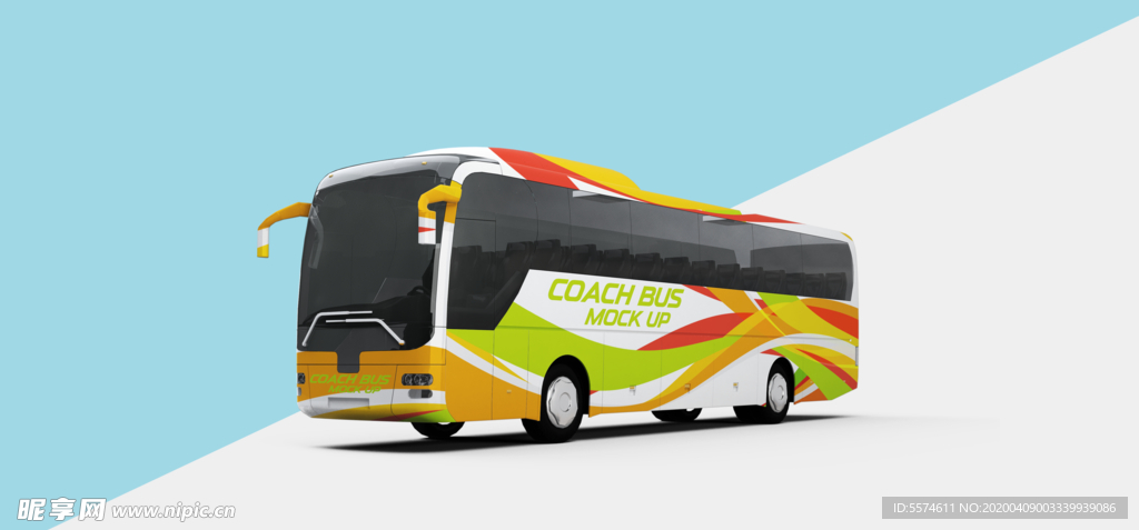 大巴车身广告样机