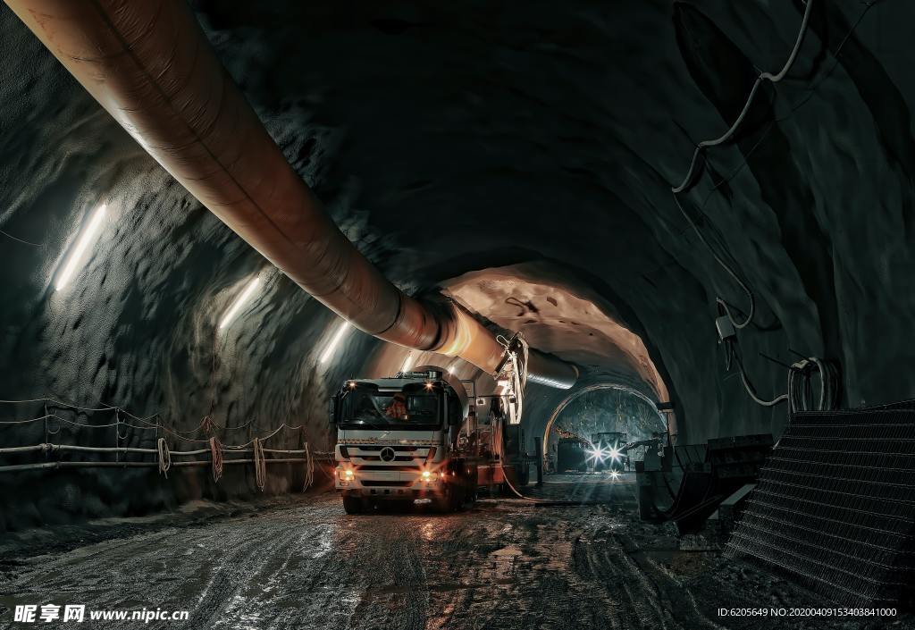 山洞隧道施工车辆