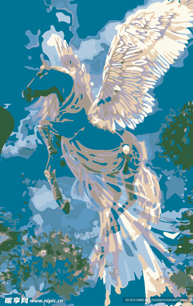 抽象几何   数码印花