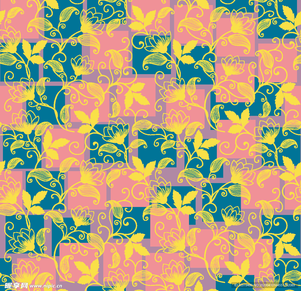 抽象几何   数码印花