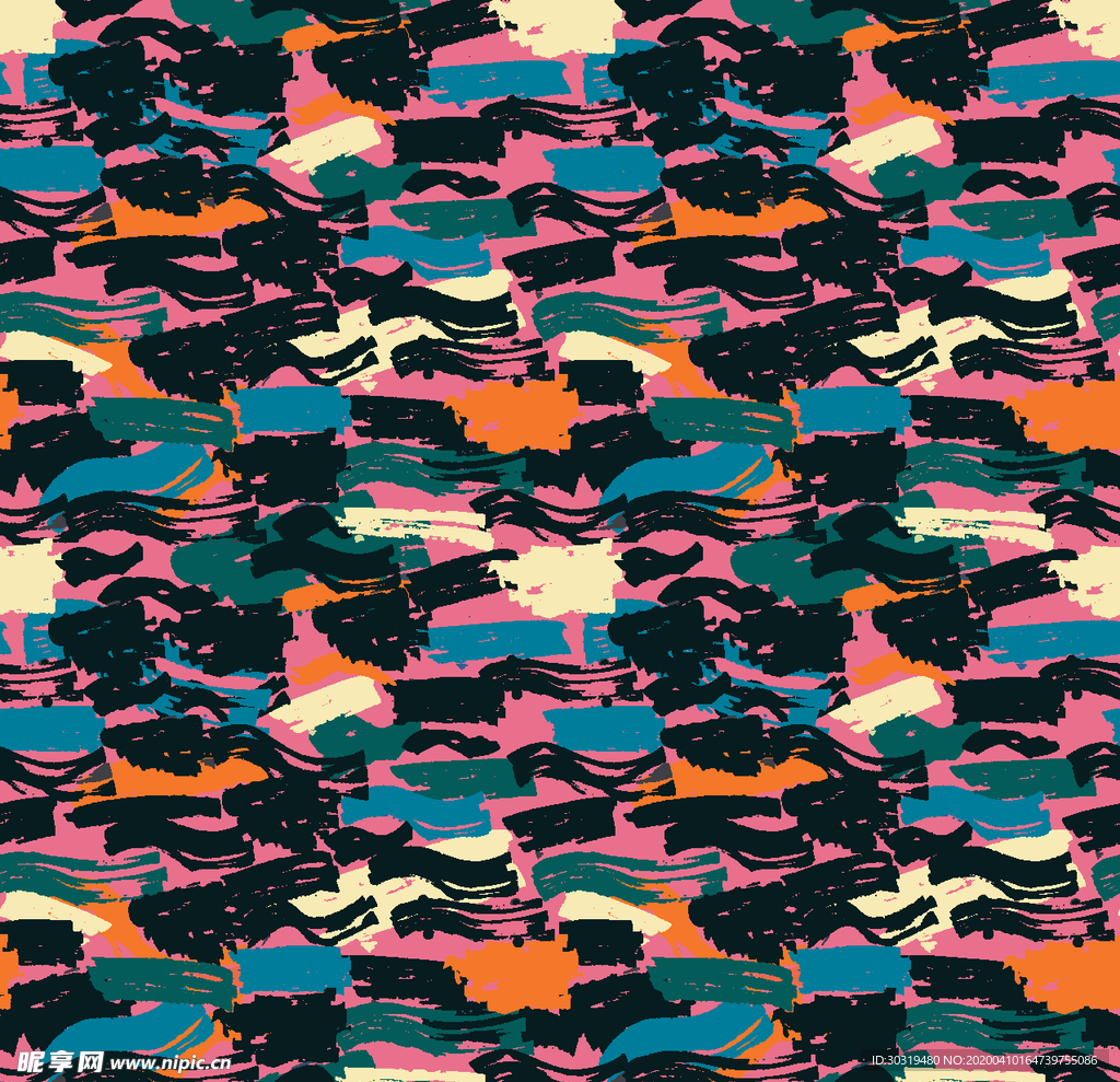 抽象几何   数码印花