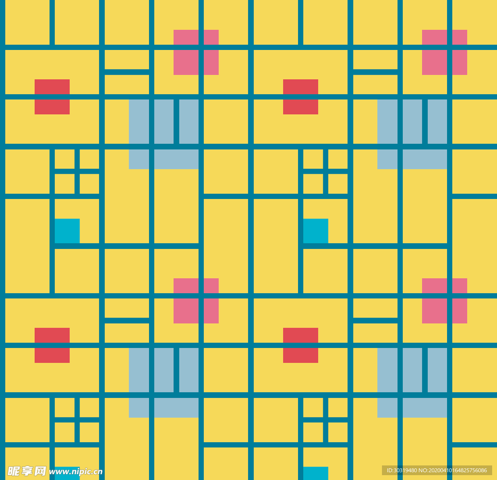 抽象几何   数码印花