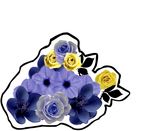 绣花 兰花 黄花 印花 素材