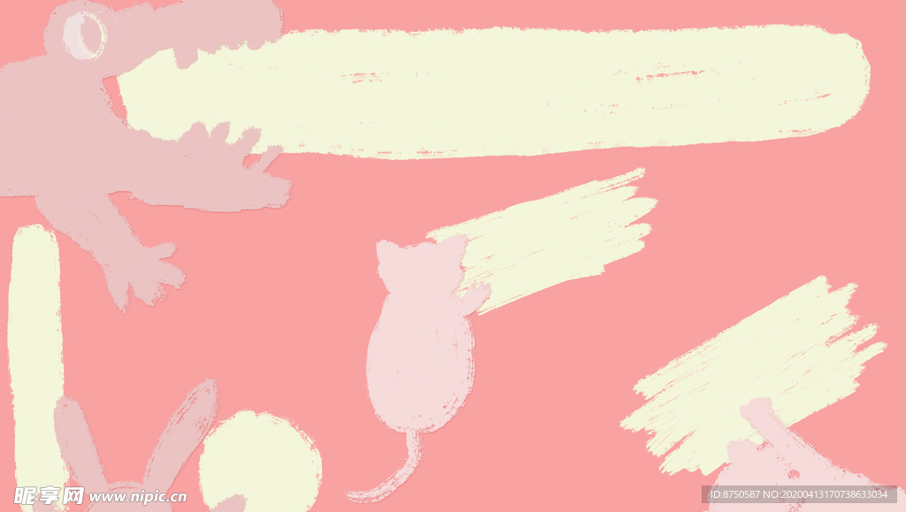 手绘分层卡通标签