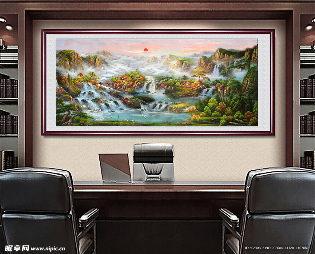 八方聚财装饰画