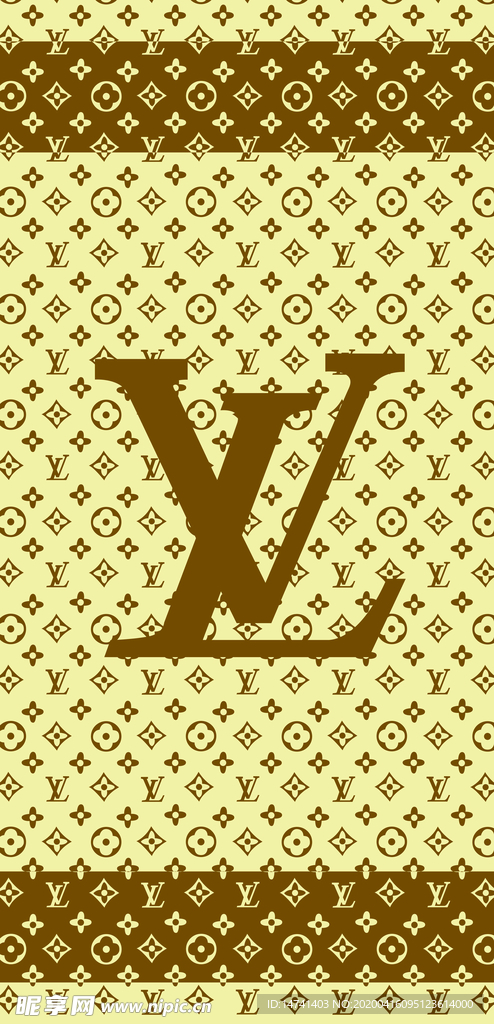 LVlogo循环排列印花图案设