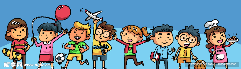 可爱卡通彩绘儿童人物