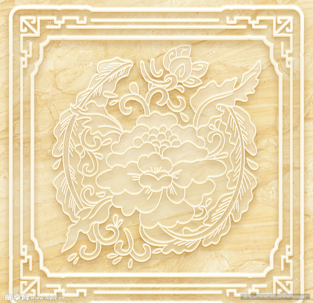 吊顶天花大理石图腾