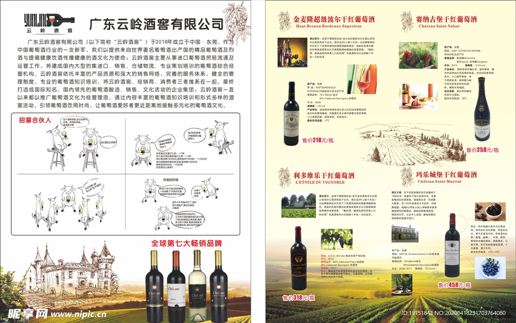 红酒宣传单