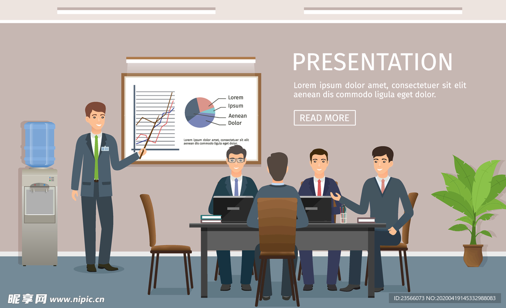 医护主题场景插画