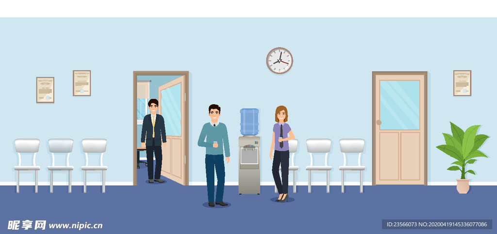 医护主题场景插画