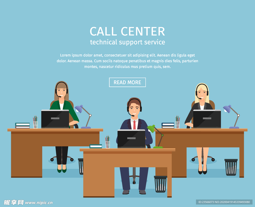 医护主题场景插画