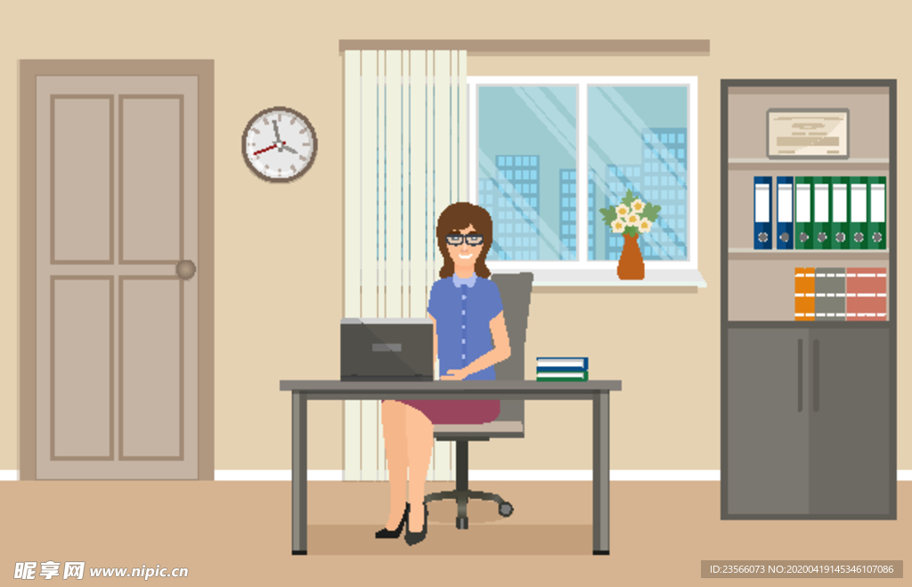 医护主题场景插画