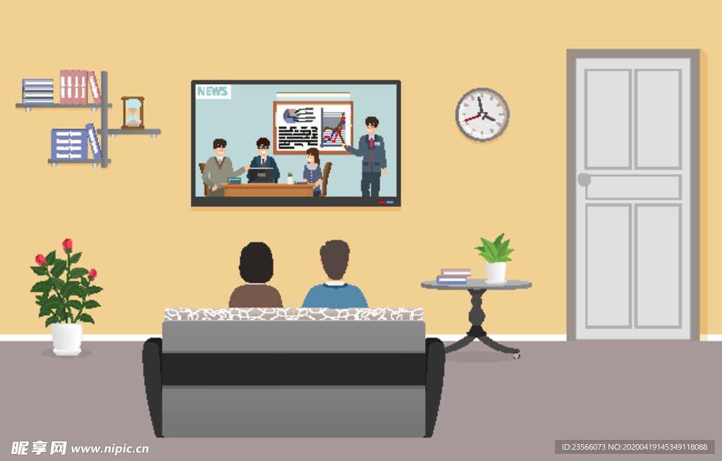 医护主题场景插画