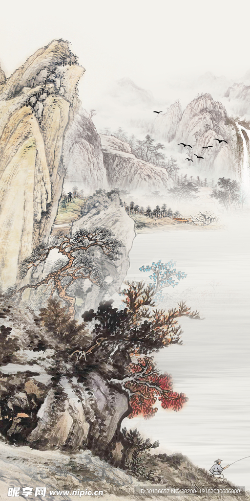 高清 现代玄关画 TIF分层