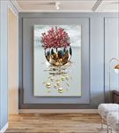 创意晶瓷轻奢风景发财树装饰画