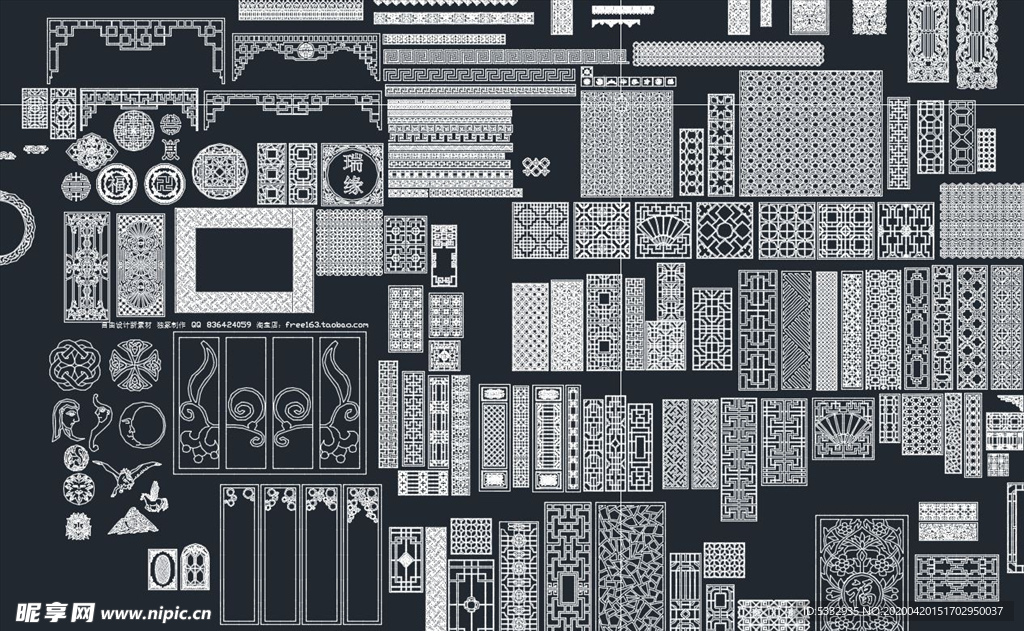 CAD图案花纹大全CAD镂空雕