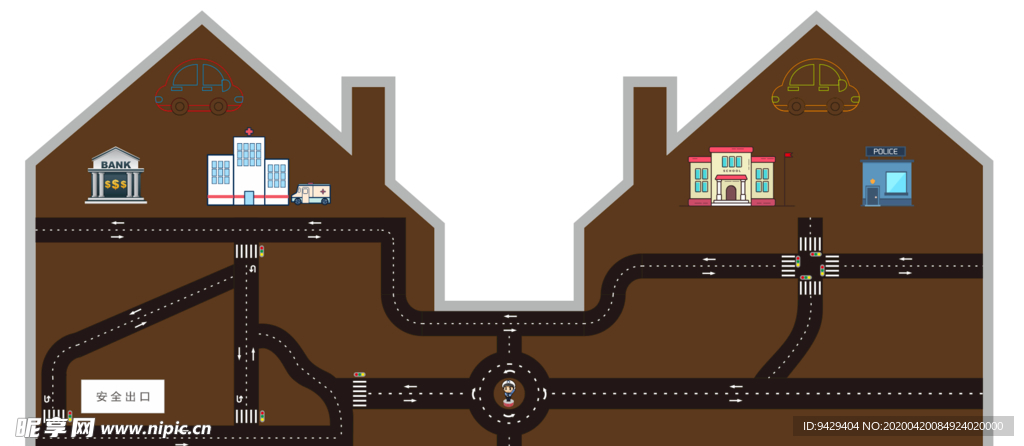 幼儿园交通路线图