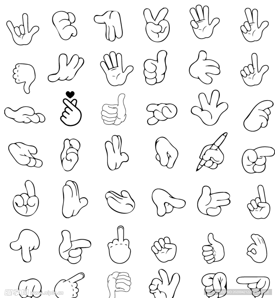 手势线稿