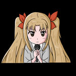 Q版可爱女生双马尾唱歌音乐传单