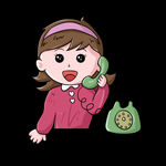 卡通手绘拨打投诉电话形象