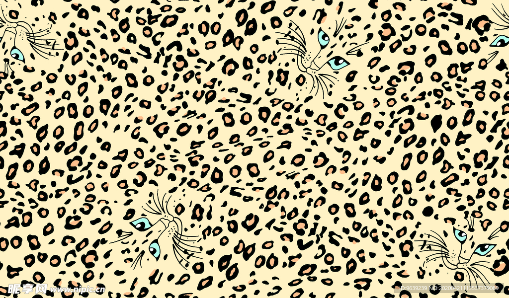 小动物豹纹印花