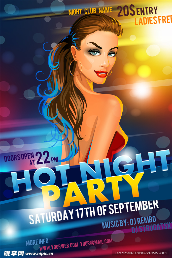 夜店海报