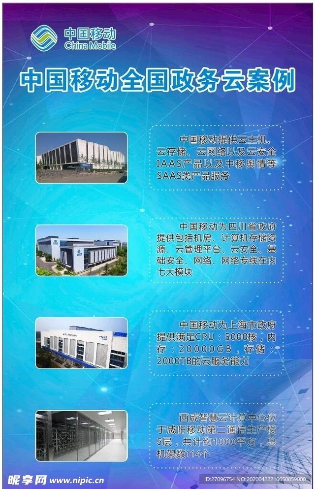 中国移动灯箱云服务政务云制度牌