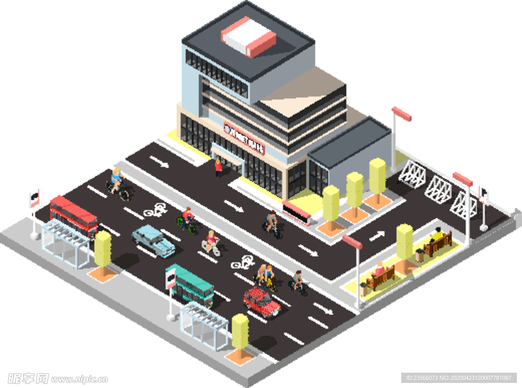 餐厅场景主题插画