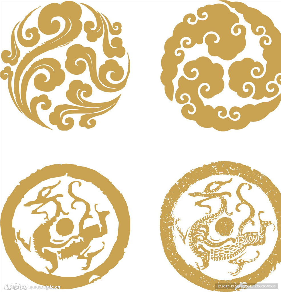 古典花纹祥云底纹