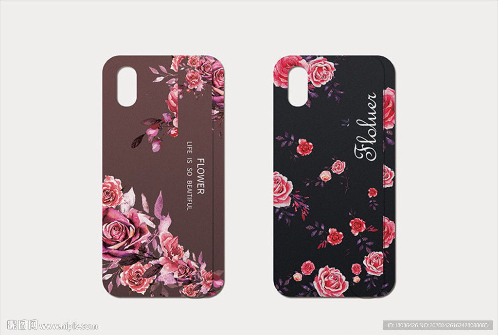 花朵玫瑰花手机壳图案