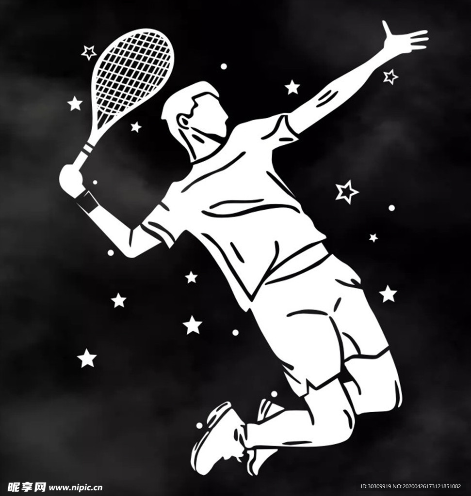 打羽毛球剪影
